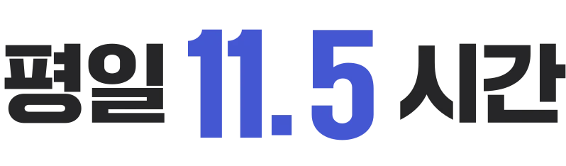평일 11.5 시간
